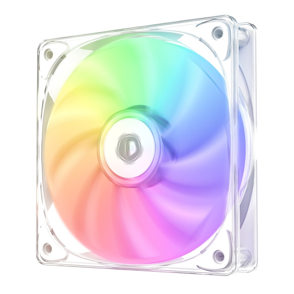 Кулер до корпусу ID-Cooling CRYSTAL 120 WHITE - зображення 1