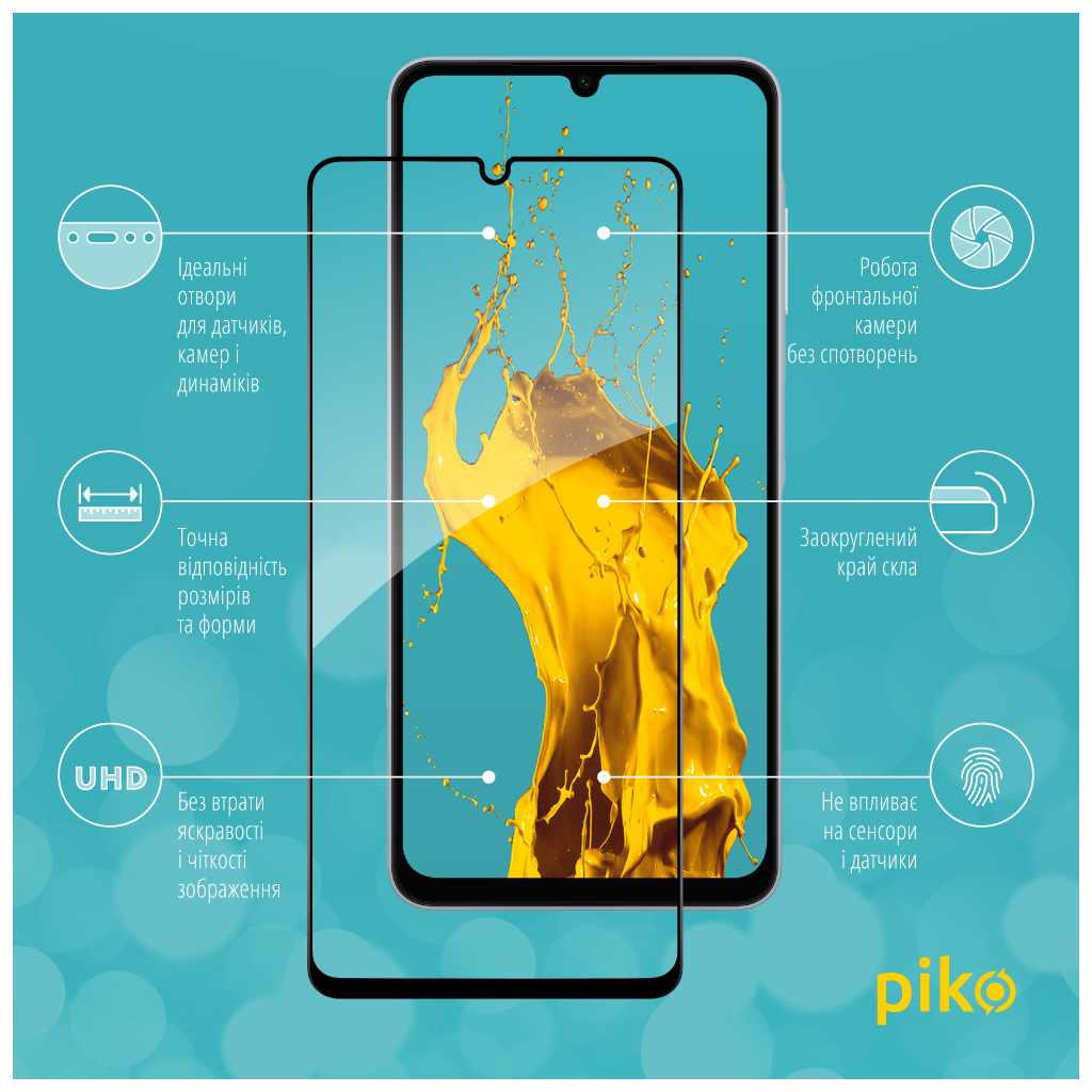 Скло захисне Piko Full Glue Samsung A06 5G Black (1283126612992) - зображення 2