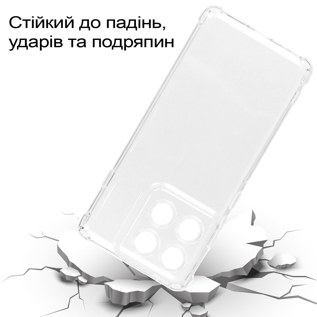 Чохол до мобільного телефона BeCover Anti-Shock Motorola Edge 60 Pro Clear (713806) - зображення 3