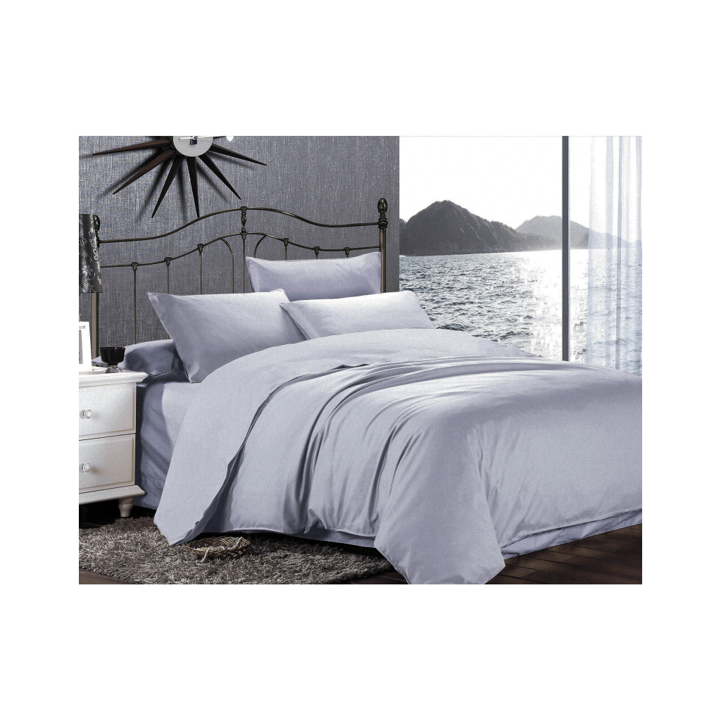 Постільна білизна Home Line Сатин Люкс (сіро-ліловий) сімейний (176575) - зображення 1