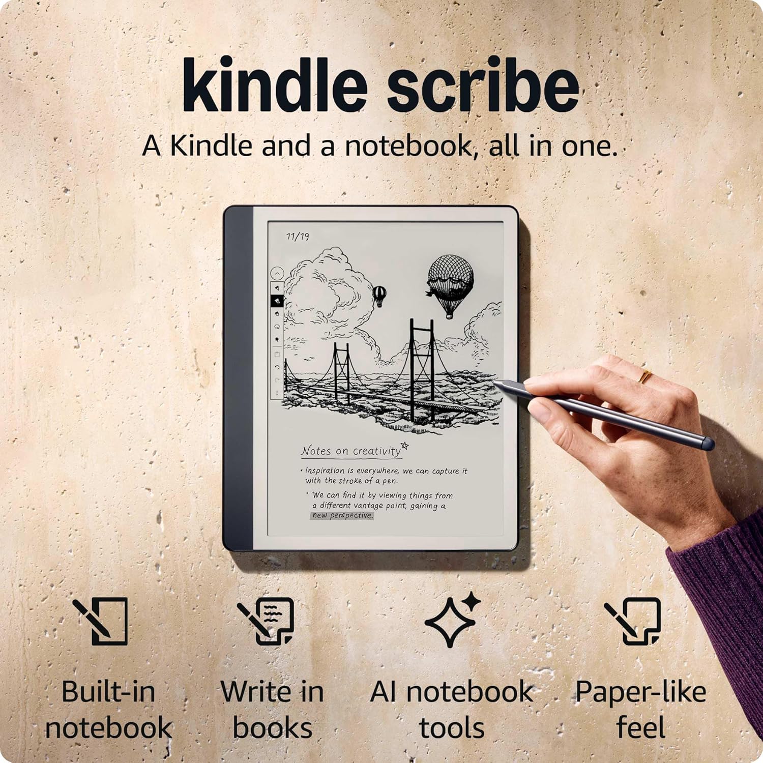Електронна книга Amazon Kindle Scribe (1st Gen) (2024) 16GB Tungsten_JP - зображення 2