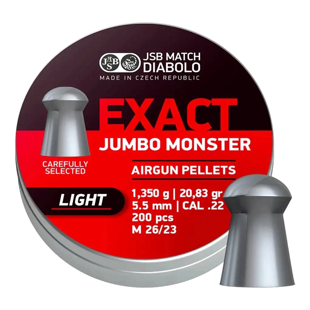 Пульки JSB Jumbo Monster Light 5,52 мм 1.35 г (200 шт/уп) (546088-200) - зображення 1