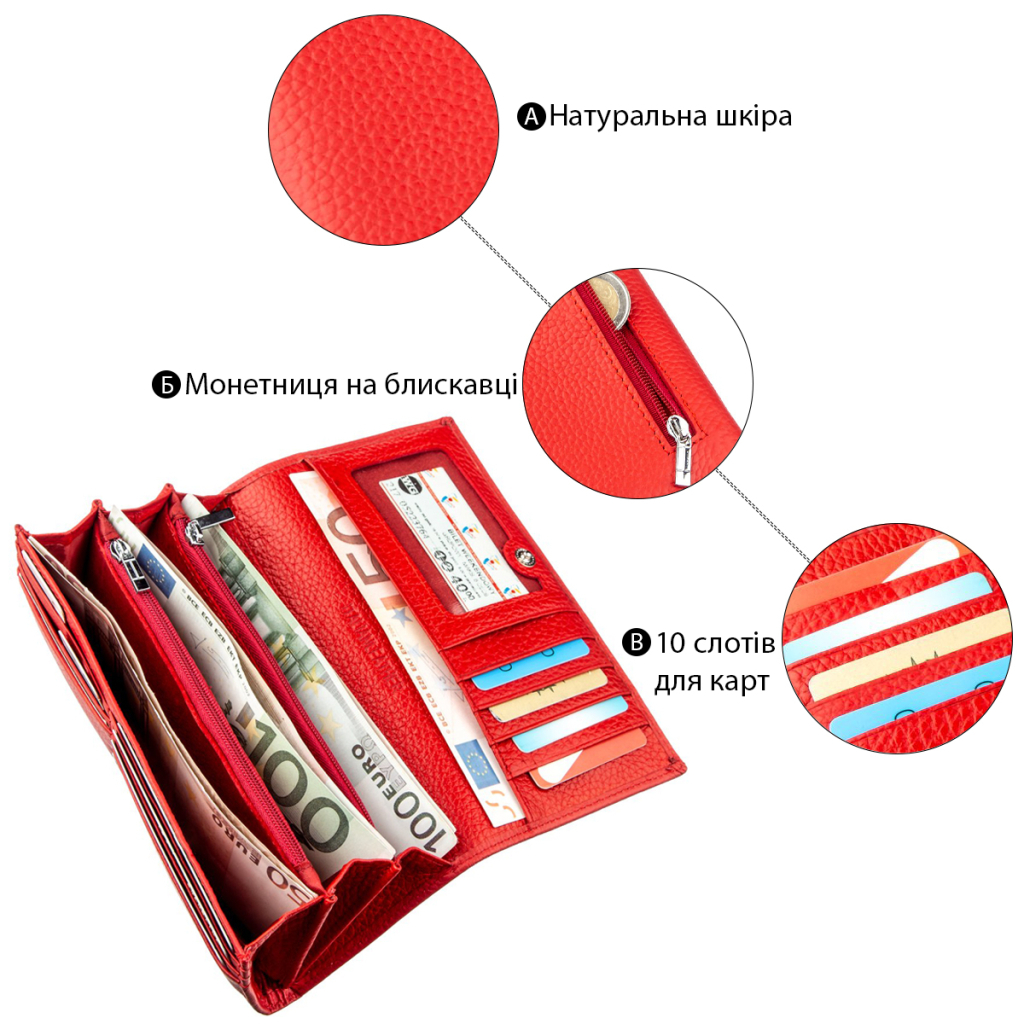 Гаманець ST Leather Червоний (18858) - зображення 4
