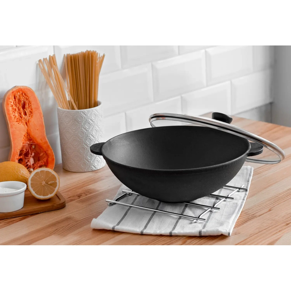 Сковорода Brizoll чавунна WOK 3,7 л 280х96 мм (W28) - зображення 6