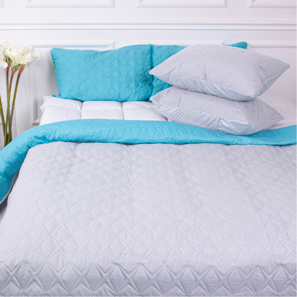 Покривало MirSon набір Trend Line №7107 Sea wave 220х240 + 4 наволочки 50х70 (2200005625064) - изображение 6