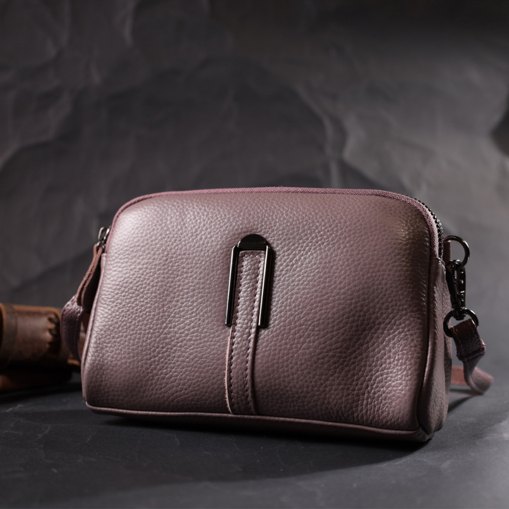 Сумка Vintage З натуральної шкіри Фіолетова (22279) - зображення 9