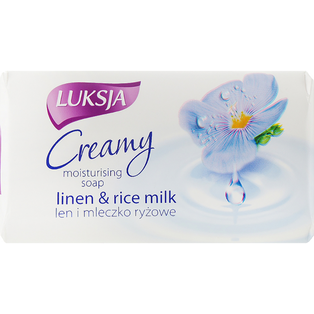 Тверде мило Luksja Linen & Rice milk 90 г (5900998006327) - зображення 1