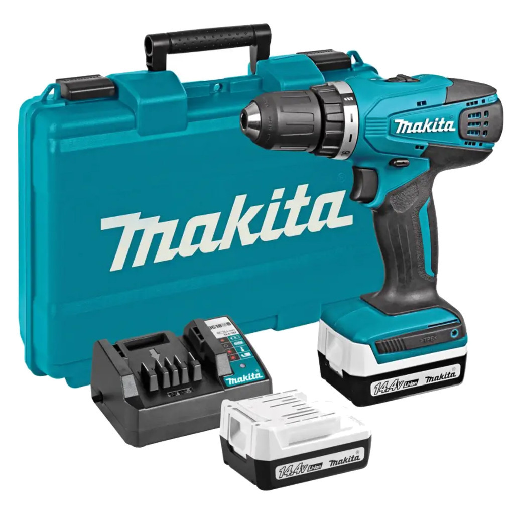 Шуруповерт Makita 14.4V G-Series, 2x1.5Ah, 30/15Нм, кейс (DF347D001) - зображення 1