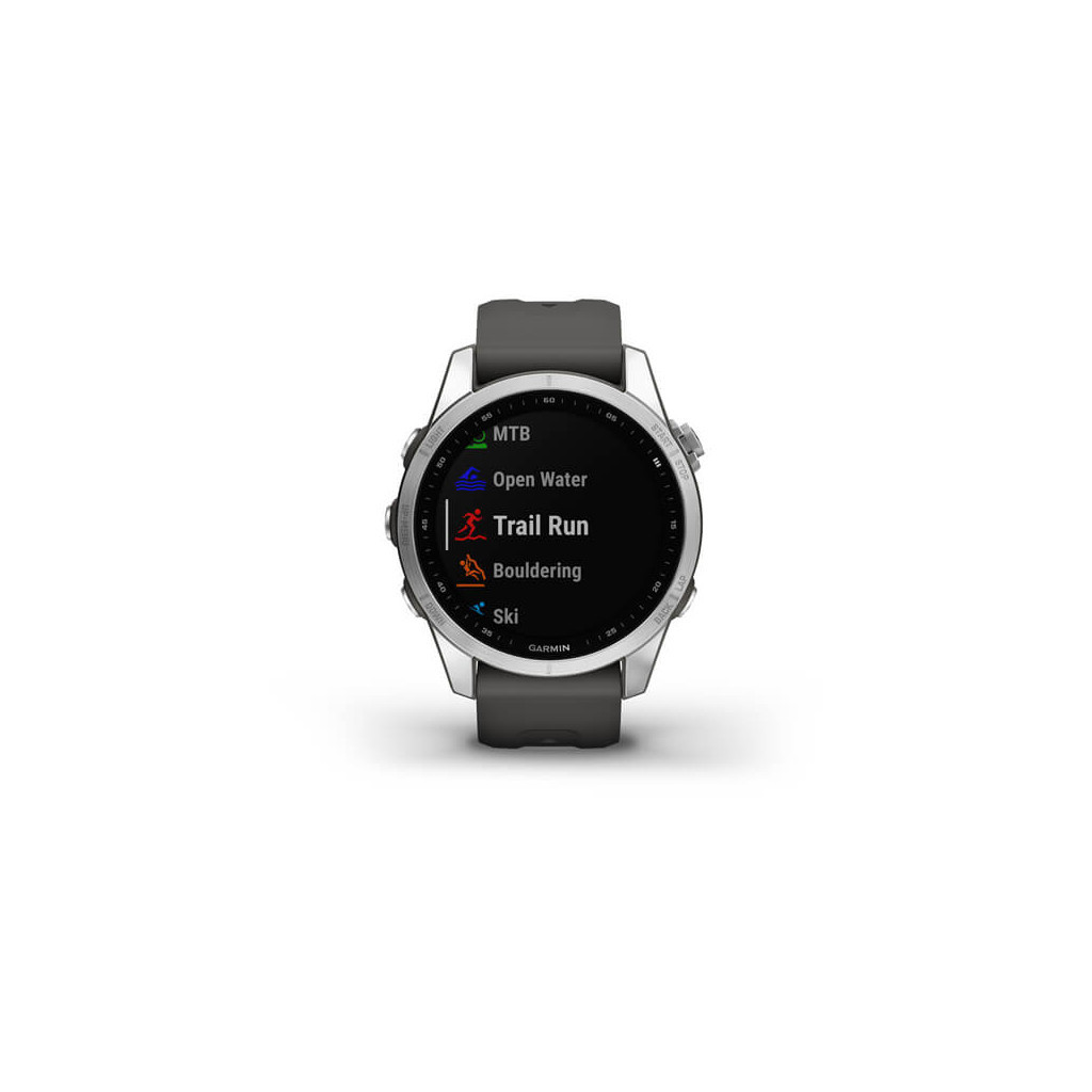 Смарт-годинник Garmin fenix 7S Stainless Steel w/ Graphite Band, GPS (010-02539-01) - зображення 6