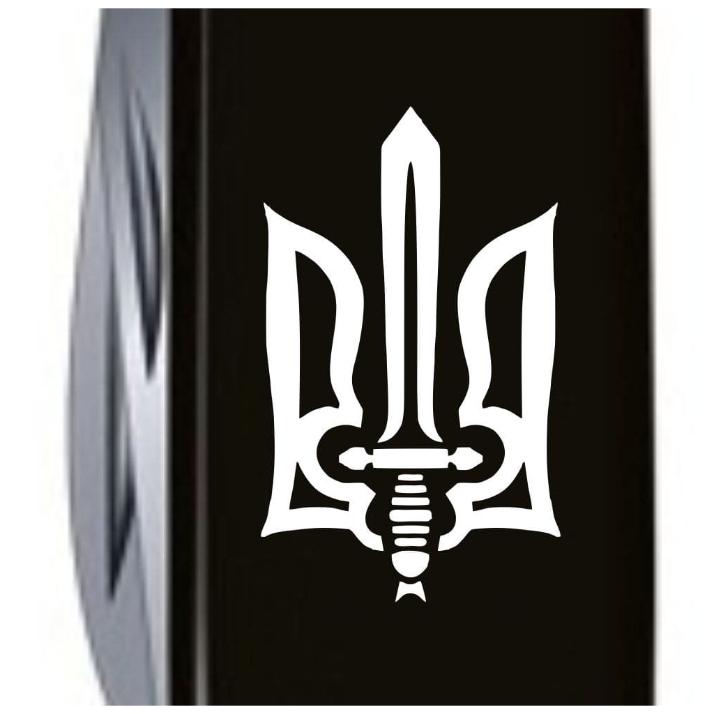 Ніж Victorinox Huntsman Ukraine Black "Тризуб ОУН" (1.3713.3_T0300u) - зображення 5