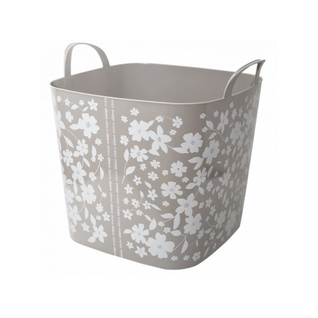 Кошик для зберігання Алеана Практик з декором Фльор: Какао 22 л (алн 127038/какао) - зображення 1