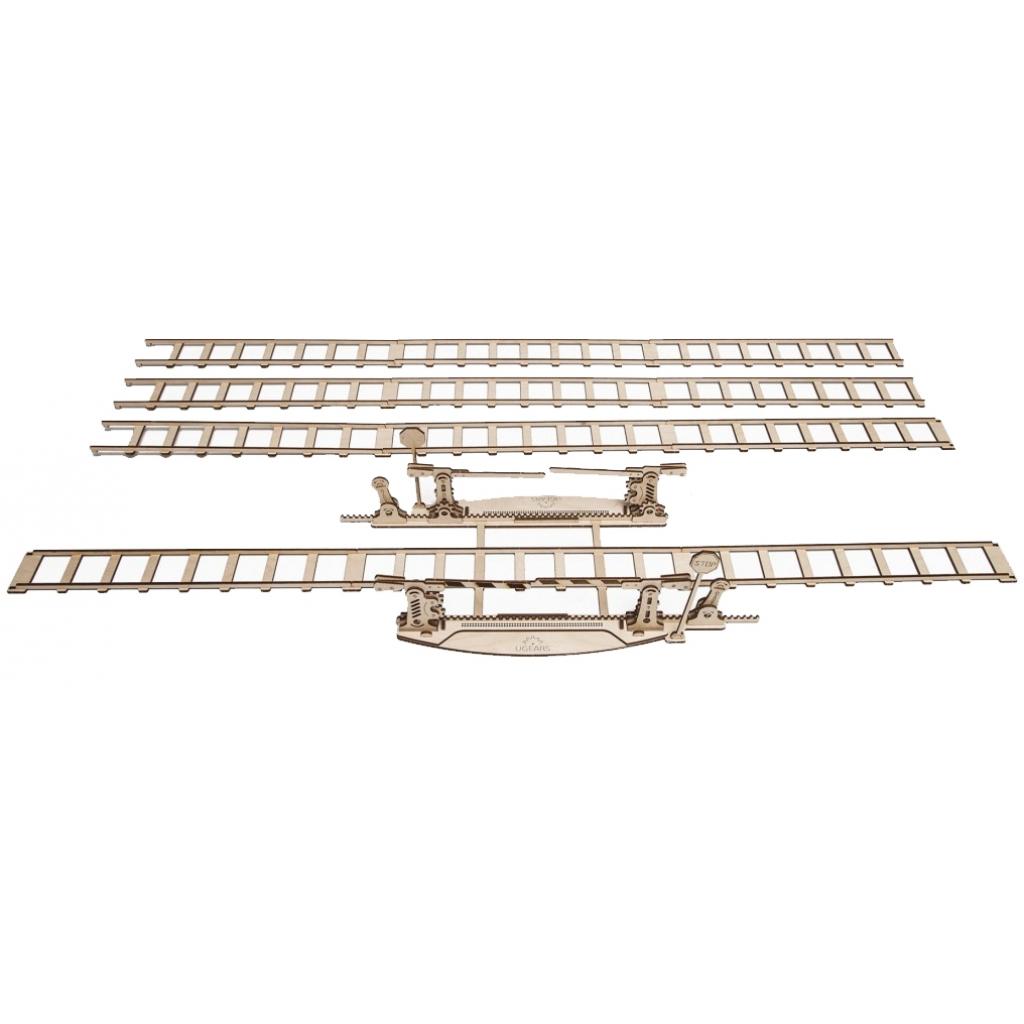 Збірна модель Ugears механічний Рейки з переїздом (70014) - изображение 3