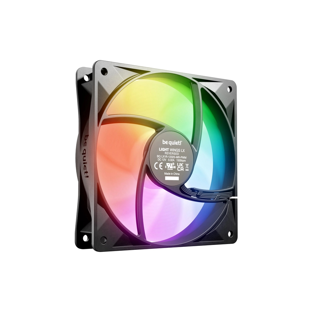 Кулер до корпусу Be quiet! Light Wings LX 120mm PWM Reverse чорний (BL132) - зображення 2