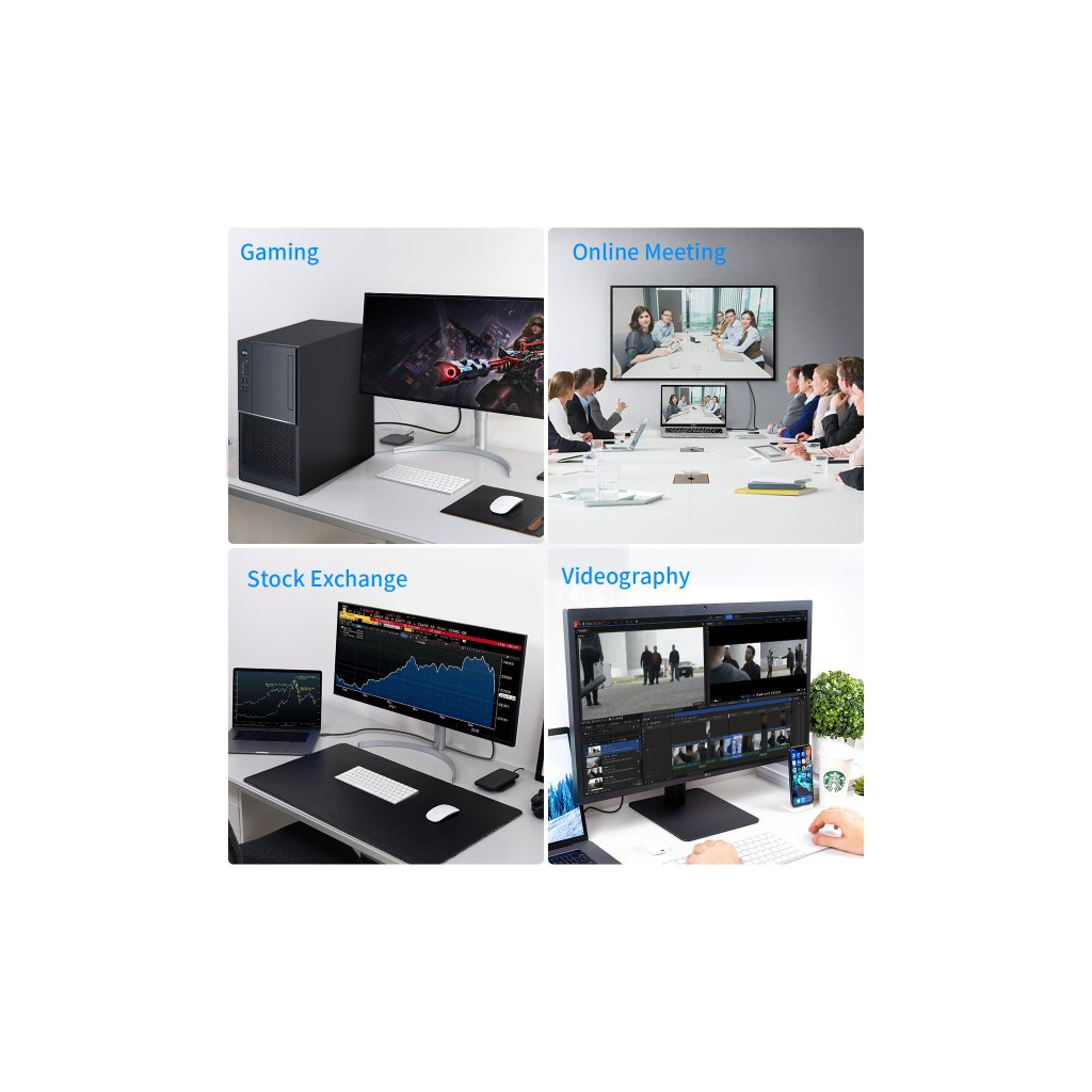Кабель мультимедійний Display Port to Display Port 2.0m V1.4 8K 60Hz Choetech (XDD01-BK) - изображение 9