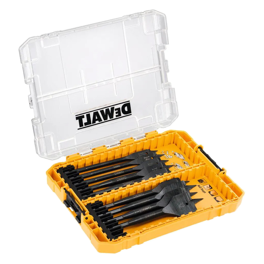 Набір свердл DeWALT перових EXTREME IMPACT по дереву, 9 шт, кейс Tough Case (DT70751) - зображення 2