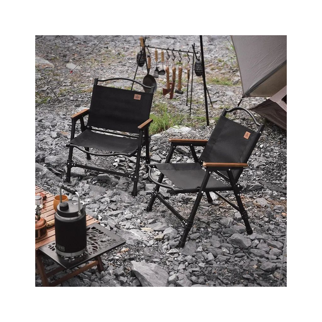 Крісло складане Naturehike NH21JJ002 великий алюміній чорний (6975641888420) - зображення 2