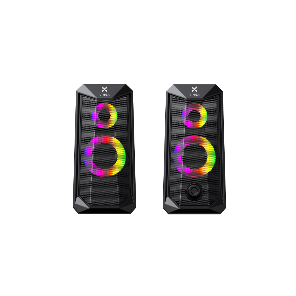 Акустична система Vinga SP-200 LED USB Black - изображение 2