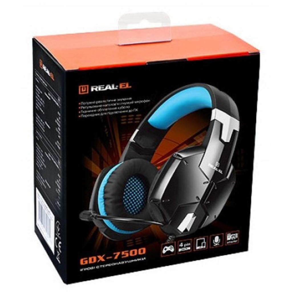 Навушники REAL-EL GDX-7500 black-blue - зображення 9