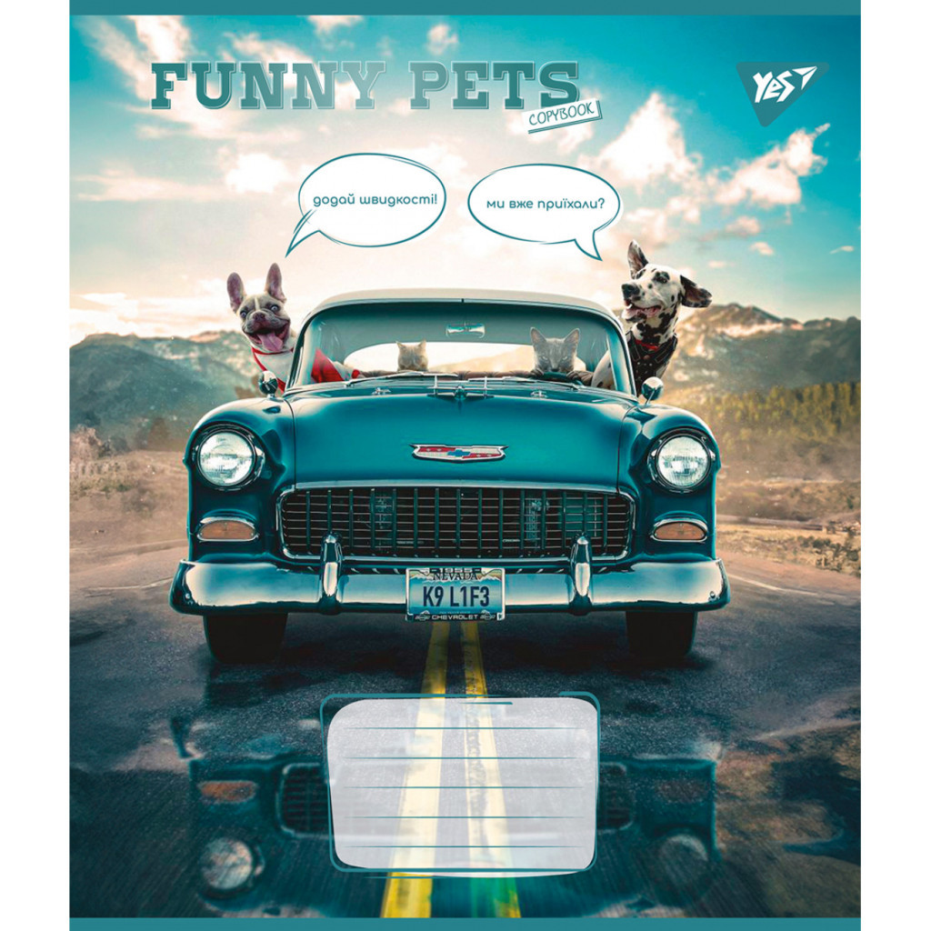 Зошит Yes Funny pets 48 аркушів клітинка (767107) - зображення 2
