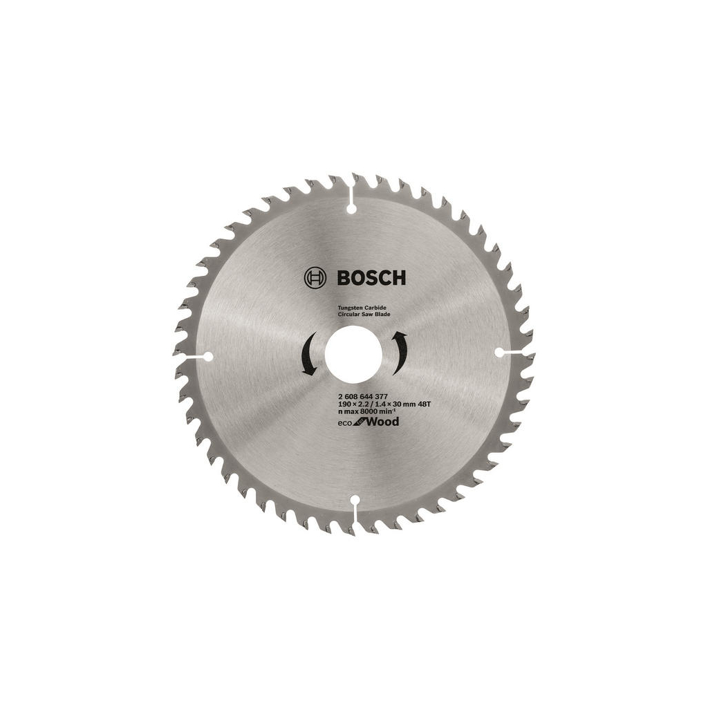 Диск пильний Bosch Eco for Wood 190x2.2x30-48T (2.608.644.377) - зображення 1