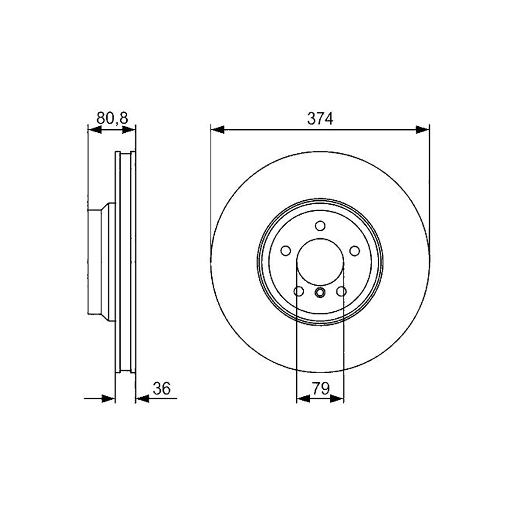Гальмівний диск Bosch 0 986 479 R35 - зображення 3