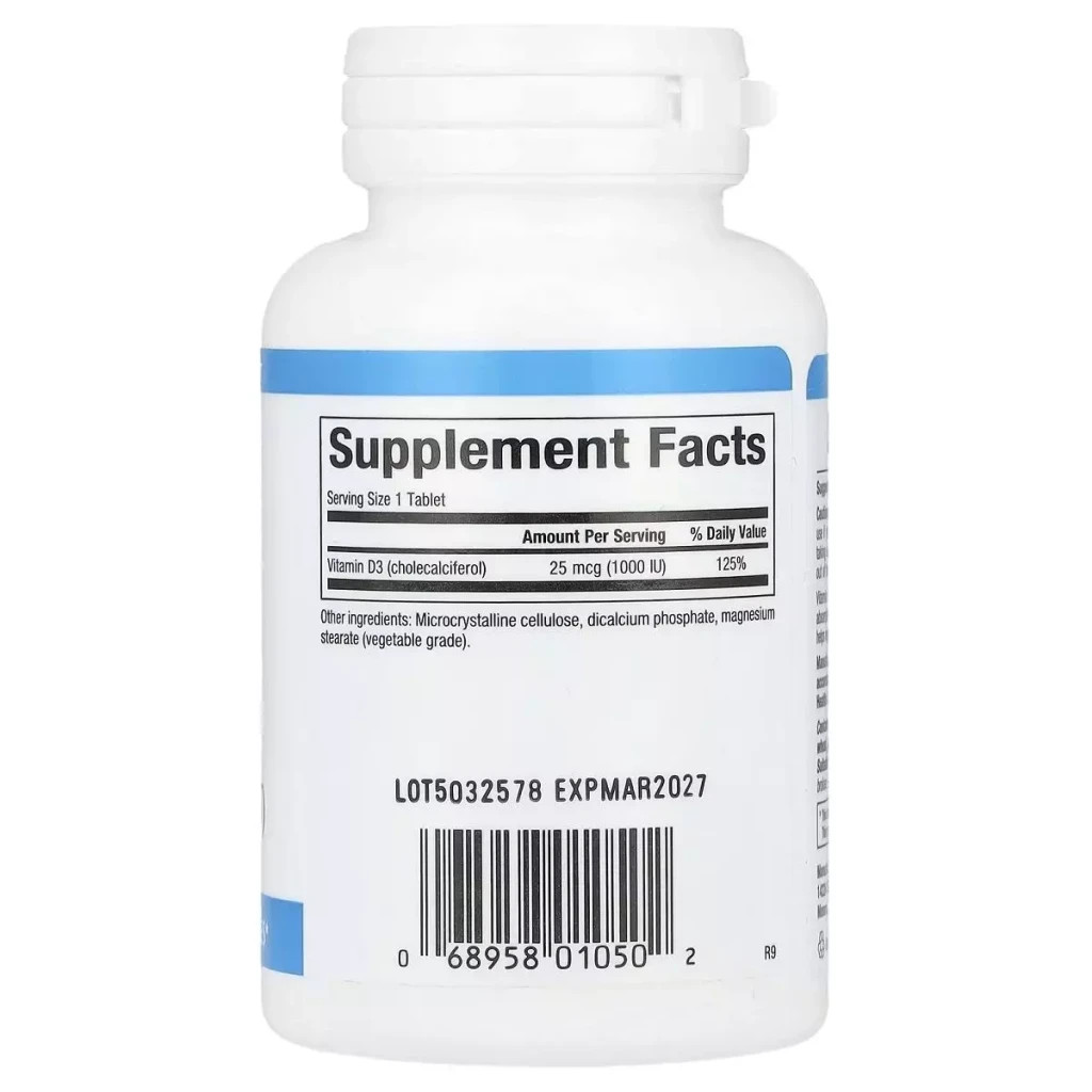 Вітамін Natural Factors Вітамін D3, 1000 МО, Vitamin D3, 90 таблеток (NFS-01050) - зображення 2