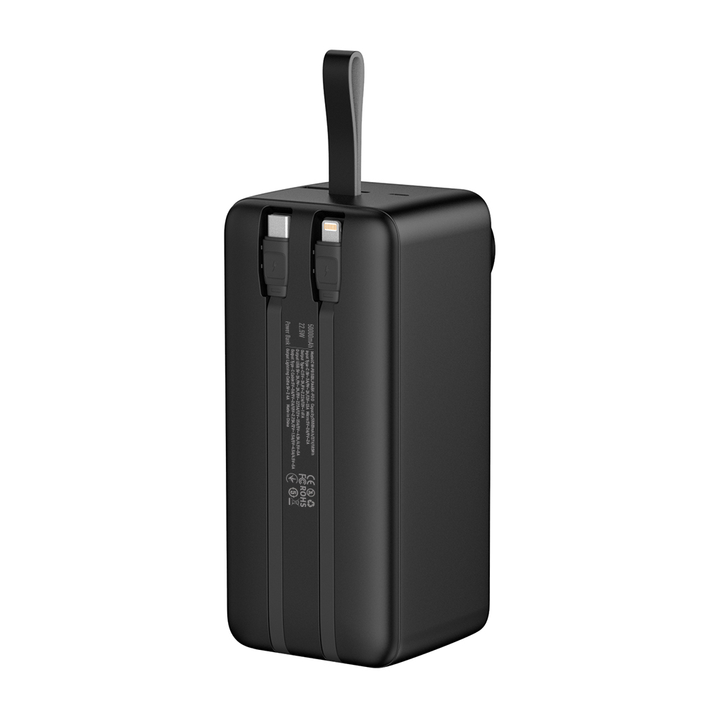 Батарея універсальна ColorWay 50 000 mAh PD/22.5W, QC/3.0, black (CW-PB500LPA4BK-PDD) - зображення 4