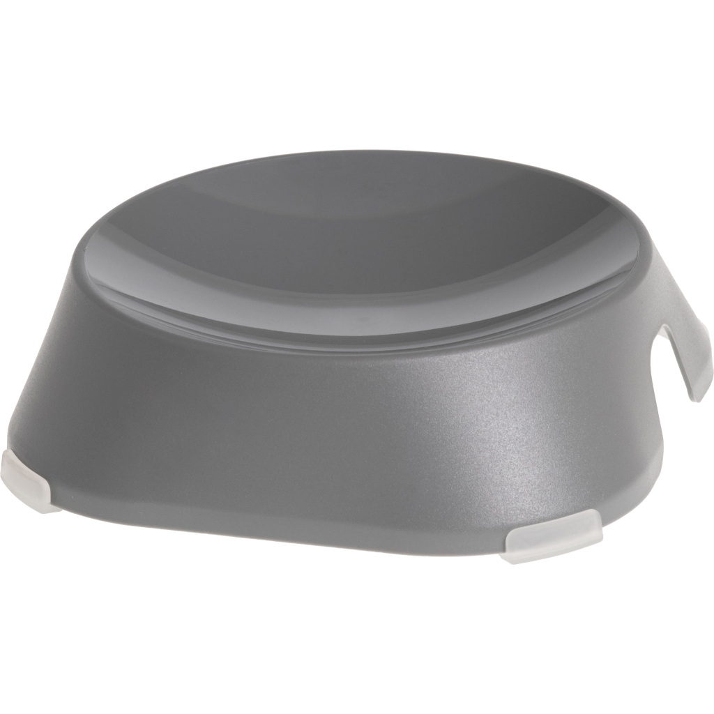 Посуд для котів Fiboo Flat Bowl миска без антиковзких накладок світло-сіра (FIB0132) - зображення 1