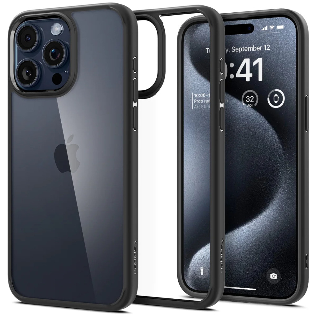 Чохол до мобільного телефона Spigen Apple iPhone 15 Pro Max Ultra Hybrid Matte Black (ACS06570) - зображення 2