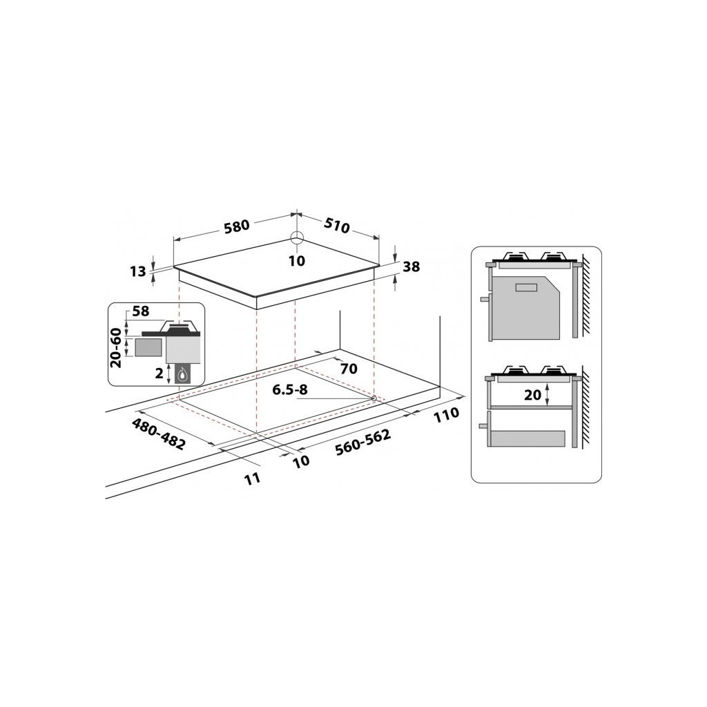 Варочна поверхня Whirlpool TGML661NB - зображення 12
