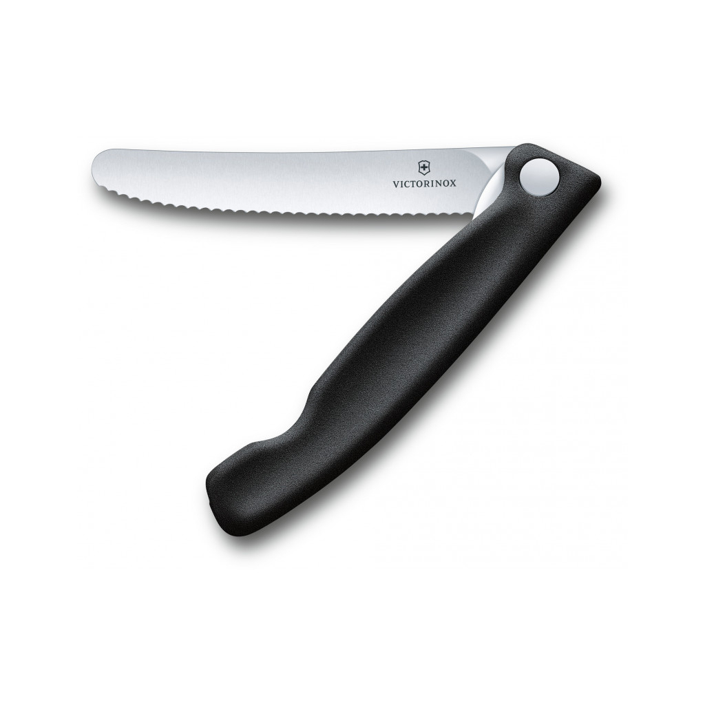 Кухонний ніж Victorinox SwissClassic Foldable Paring 11 см Serrated Black (6.7833.FB) - зображення 1