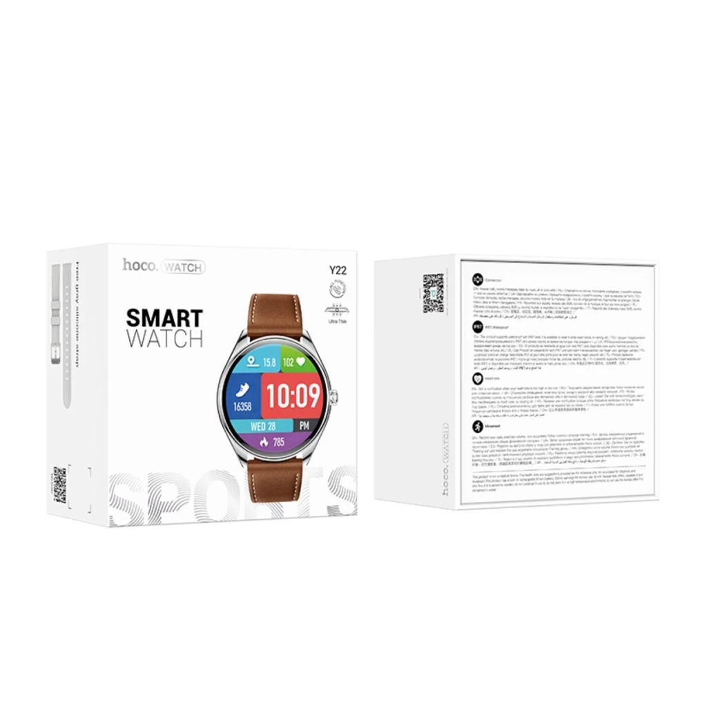 Смарт-годинник HOCO Y22 AMOLED Smart sports watch(call version) Silver (6942007628990) - зображення 3