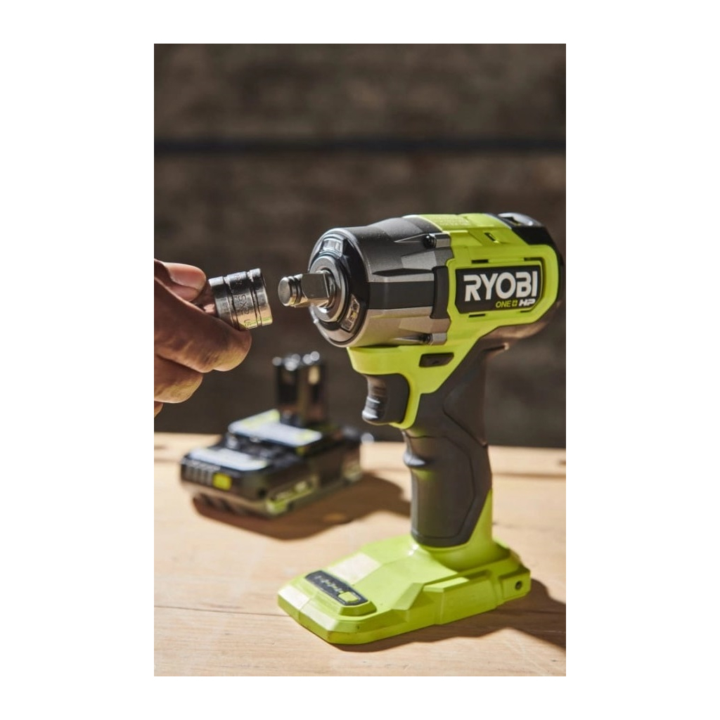 Гайковерт Ryobi ударний ONE+ HP RIW18C-0 18V, 2800об/х,в 450Нм, 1/2"m 4 швидкості (без АКБ та ЗП) (5133005898) - изображение 2