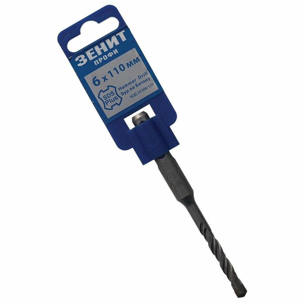 Бур Зеніт "ПРОФІ" SDS-Plus 6х110 мм, спіраль 4S (20006110) - зображення 1