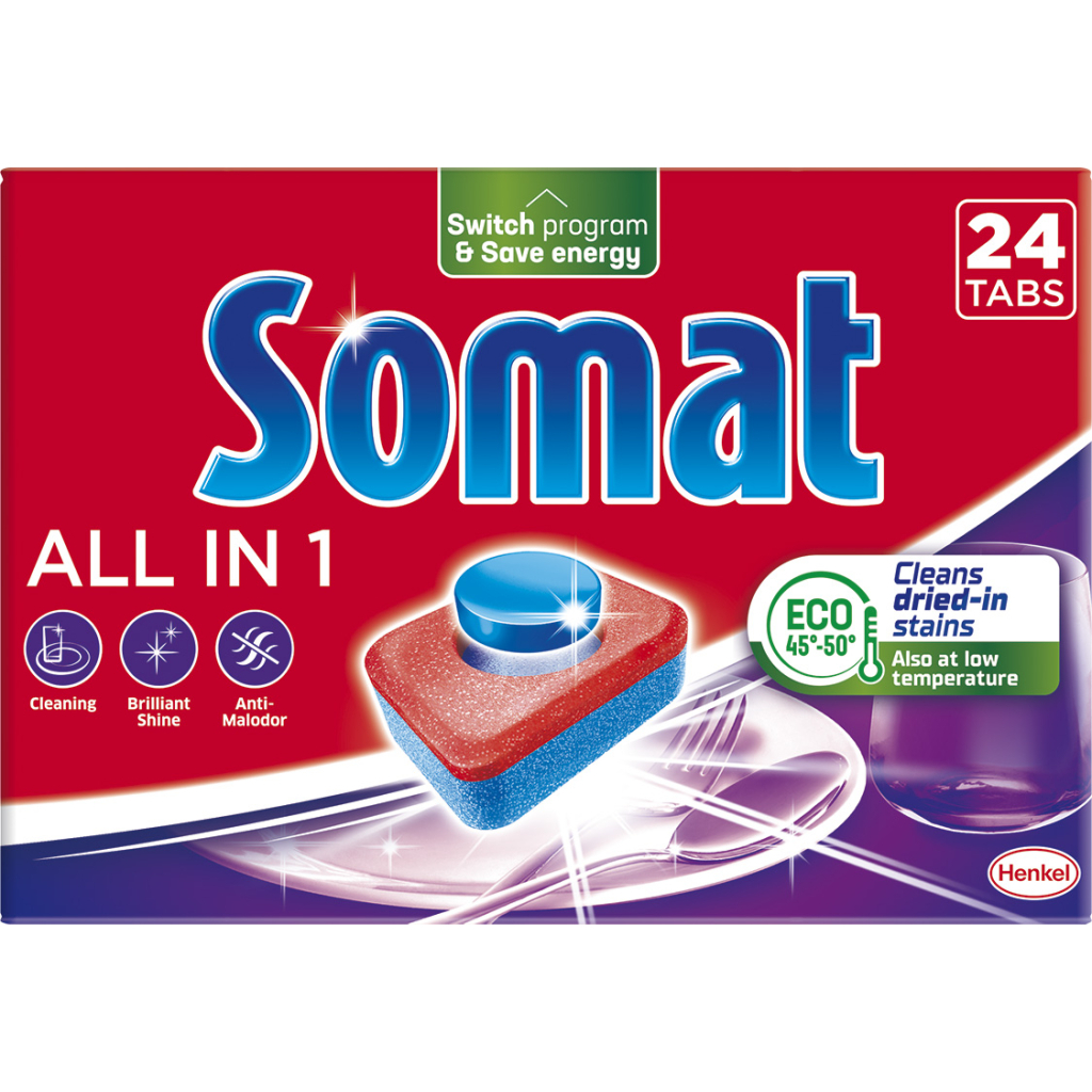 Таблетки для посудомийних машин Somat All in 1 24 шт. (9000101347777) - зображення 1