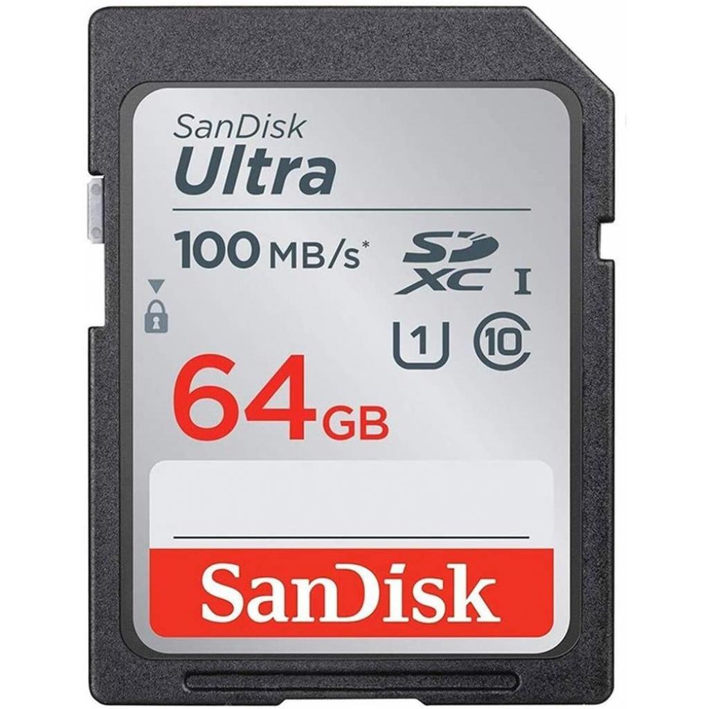Карта пам'яті SanDisk 64GB SDXC class 10 UHS-I Ultra (SDSDUNR-064G-GN6IN) - зображення 1