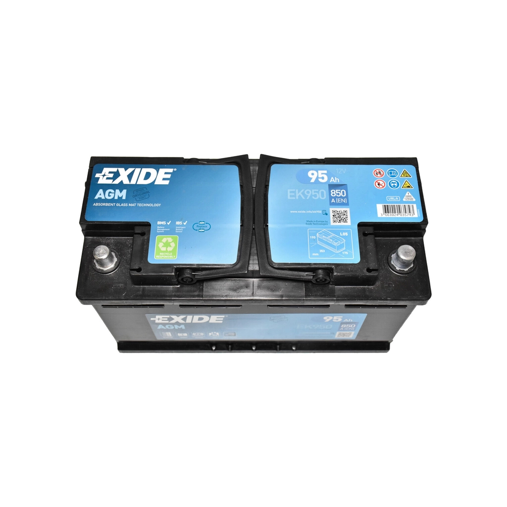 Акумулятор автомобільний EXIDE START-STOP AGM 95A (EK950) - зображення 3