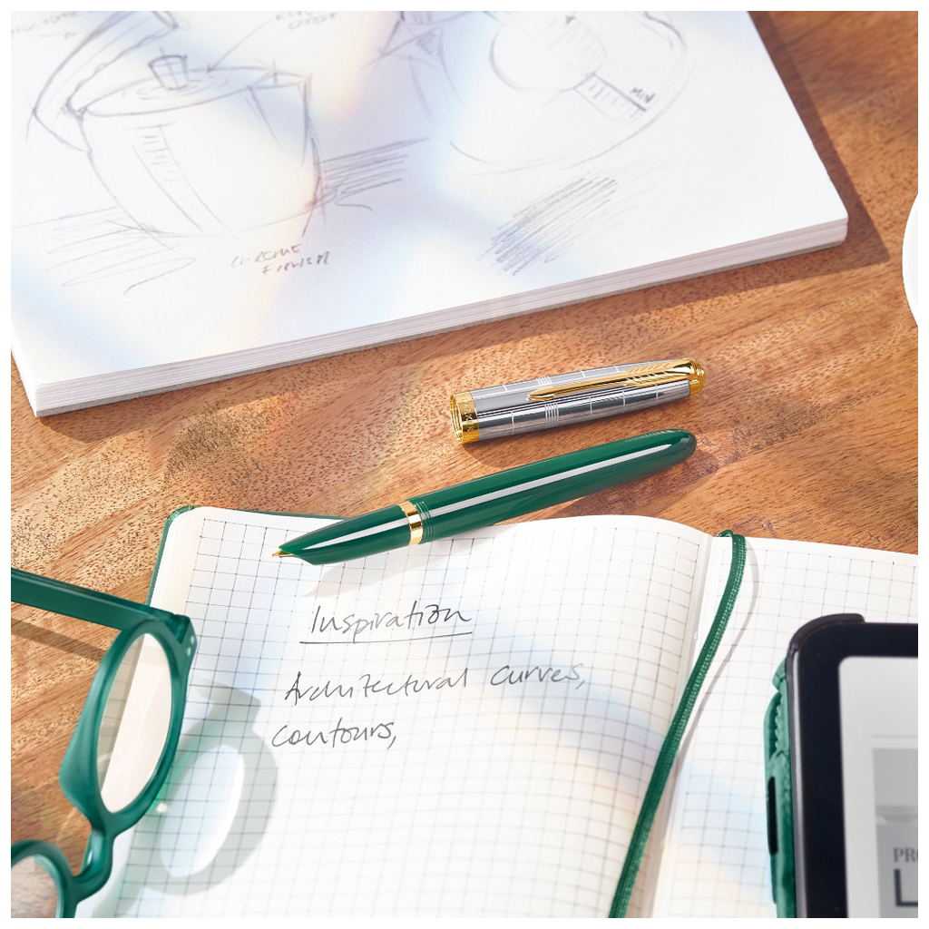 Ручка пір'яна Parker PARKER 51 Premium Forest Green GT FP F (56 311) - изображение 6