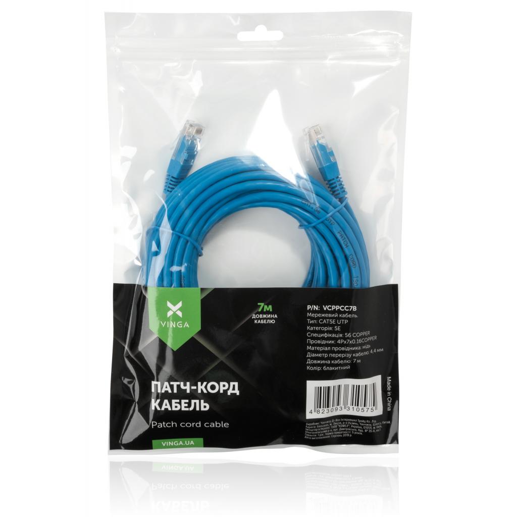 Патч-корд Vinga UTPCat5e 7 m COPPER (VCPPCC7B) - изображение 4