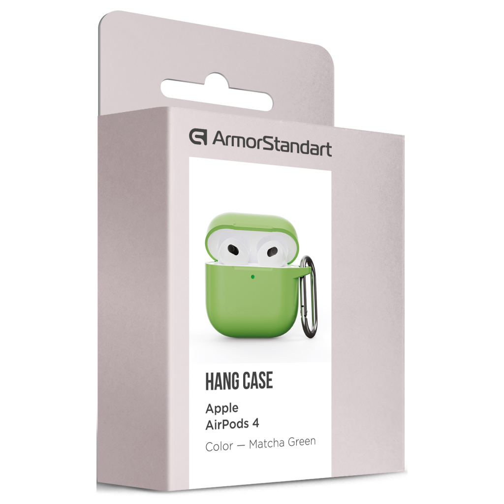 Чохол для навушників Armorstandart Hang Case для Apple AirPods 4 Matcha Green (ARM81286) - зображення 3