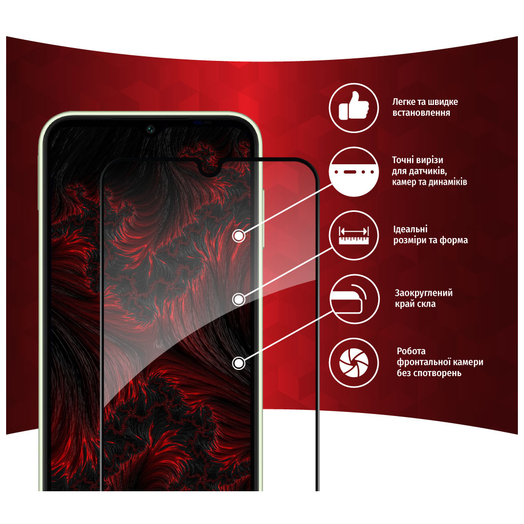 Скло захисне Intaleo Full Glue Samsung A14 (1283126559778) - зображення 3