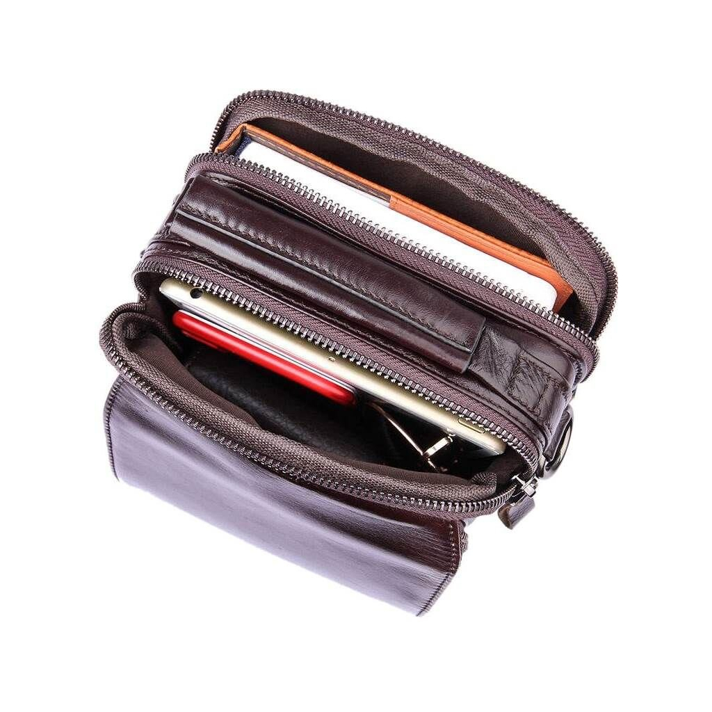 Сумка Vintage З натуральної шкіри Коричнева (14544) - зображення 10