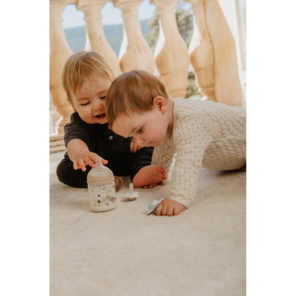 Пляшечка для годування Suavinex Wonderland 150 мл, фізіологічна, повільний потік, біла (308741) - изображение 4