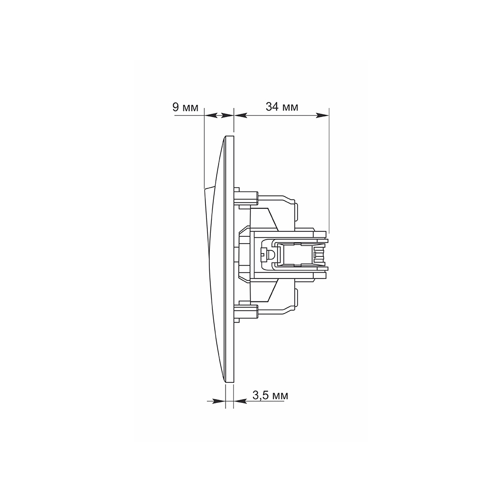 Кнопка дзвінка Videx BINERA 1кл біла (VF-BNDB1-W) - зображення 6