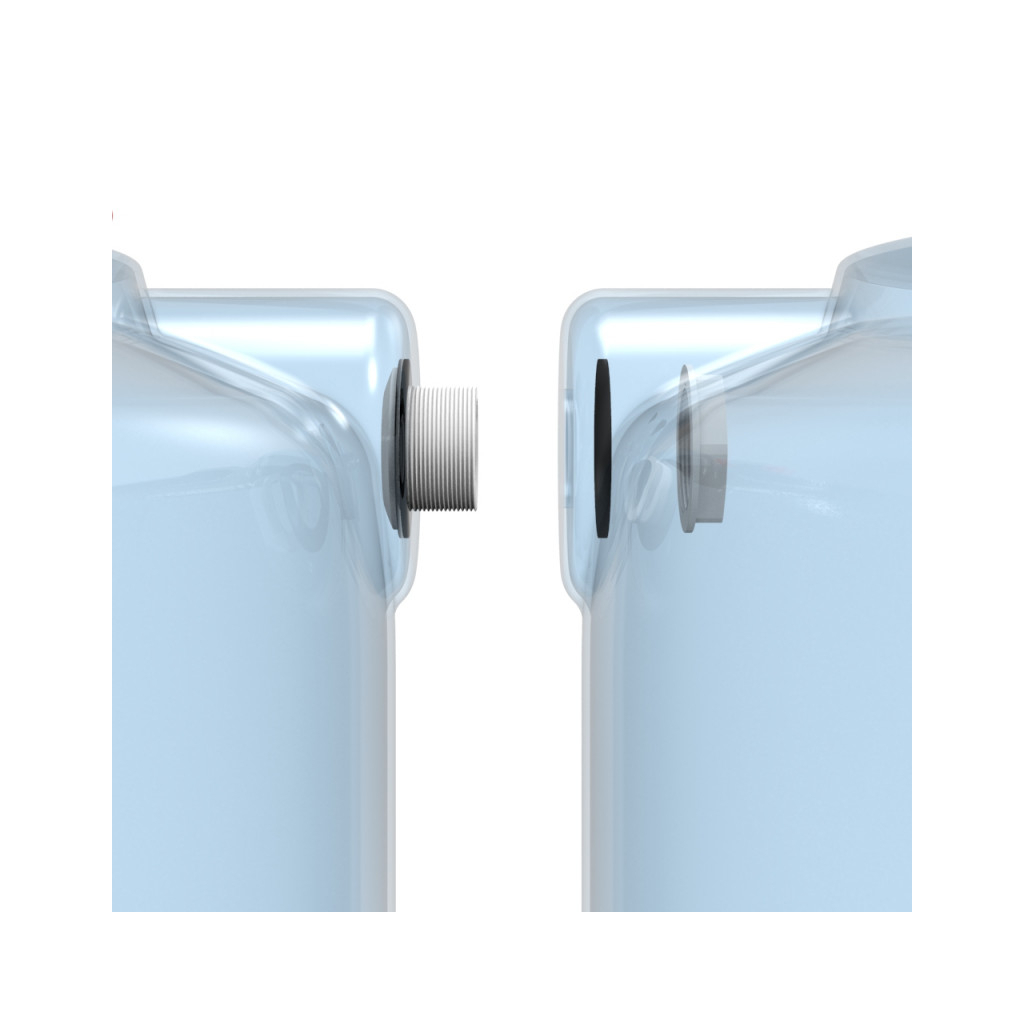 Ємність для води Вігер вертикальна харчова 1000 л вузька, кришка з клапаном синя (13231) - зображення 4