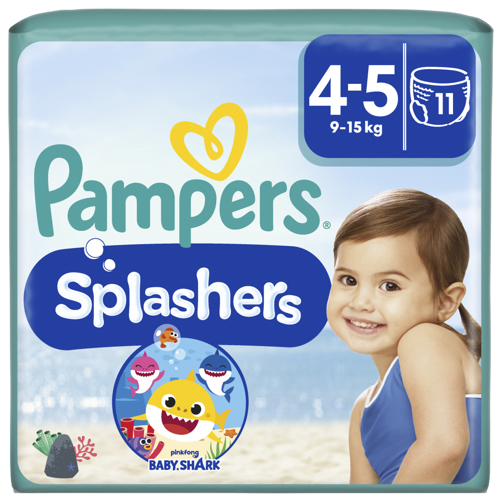 Підгузки Pampers для плавання Splashers Розмір 4-5 (9-15 кг) 11 шт (8001090698384) - зображення 1