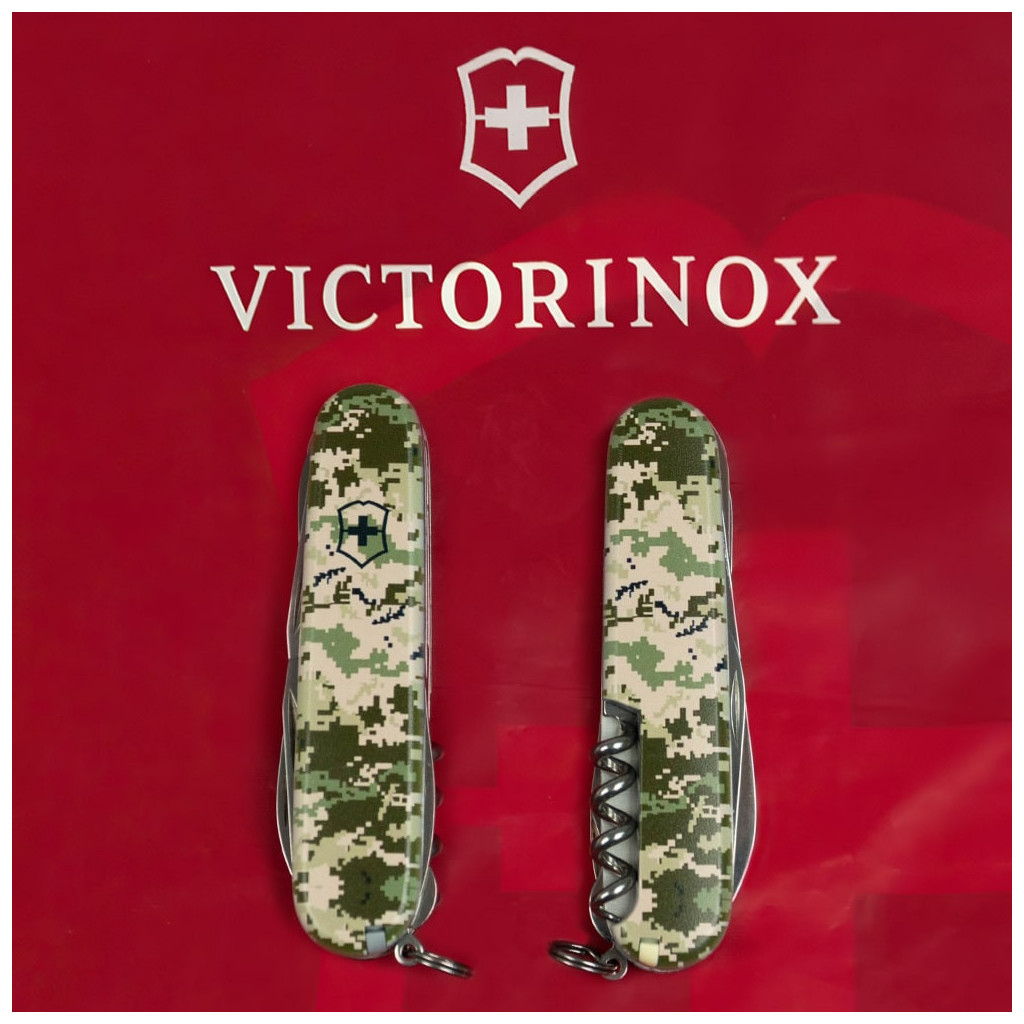Ніж Victorinox Huntsman Army 91 мм Піксель (1.3713.3_W3940p) - зображення 11