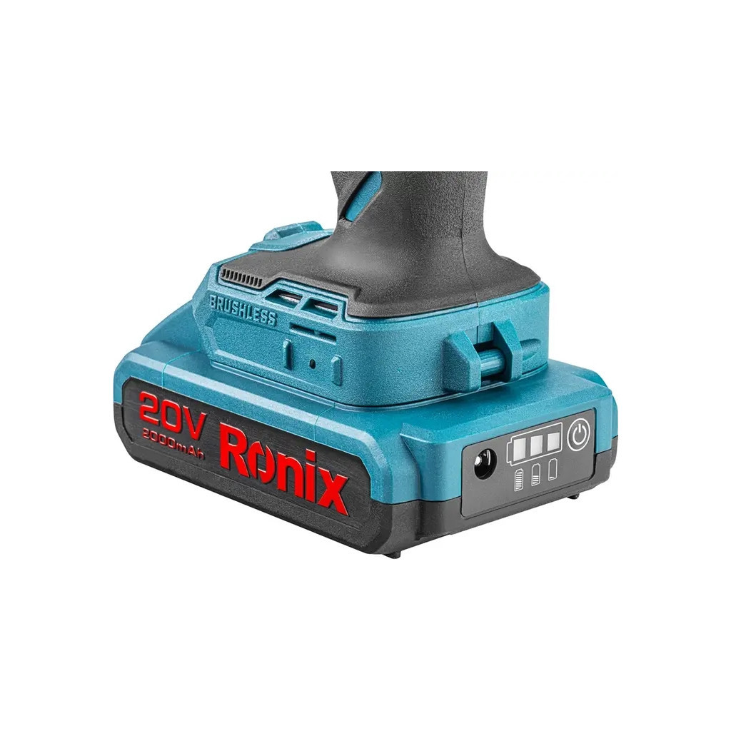 Шуруповерт Ronix ударний акумуляторний 20В, 2Ah х 2 (8905K) - зображення 5