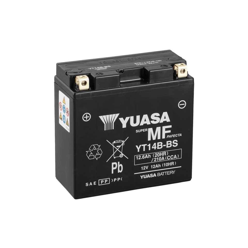 Акумулятор автомобільний Yuasa 12V 12,6Ah MF VRLA Battery (YT14B-BS) - зображення 1