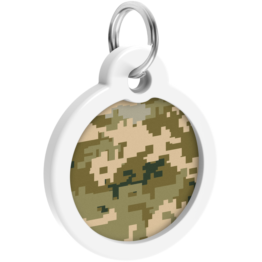 Адресник для тварин WAUDOG Smart ID з QR паспортом "Мілітарі" круг 30 мм (230-4026) - изображение 4